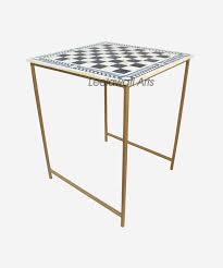Top Bone Inlay Chess Table Leelawati Arts Handicraft