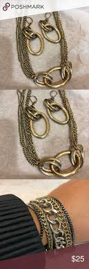 Gold Chain Necklace With Earrings And Or Bracelet Gold Chains Bracelets Gold Chain Necklace
