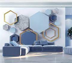 Custom Murals Wallpaper Modern 3d Stereo Abstract Art Geometric Photo Wall Painting Living Room Bedroom Background Wall Covering Wallpapers Aliexpress Design Da Parete Idee Arredamento Soggiorno Idee Muro Camera Da Letto