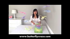 Mobiles are often suspended from the ceiling. Hanging Butterfly Mobile Decoration For Baby Nursery Ceiling Wall Room Decor Youtube