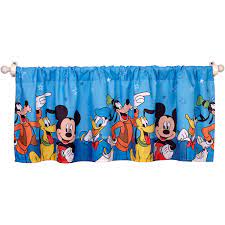Welcome to the official instagram of #mickeymouse. Curtains Window Treatments Vintage Mickey Mouse Valance Two Pieces Disney Mickey Mouse Window Treatment Home Living