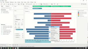 Data Visualization How To Make Butterfly Chart In Tableau Tutorial