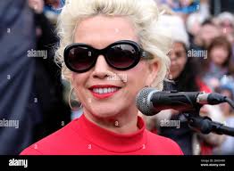 Glasgow, Scotland, UK. 5th February 2023. Anti-transgender rights activist  Kellie-Jay Keen also known as Posie Parker addresses the crowd in George  Square, Standing up for Women Rally, Stand Up for Women's &