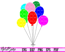 Balloons Svg Balloon Party Clipart Svg Balloon Bunch Etsy Party Clipart Clip Art Cricut Birthday