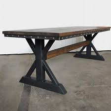 Vintage Industrial Table Modern Industrial Table Trestle Table Table With Wood Beam Trestle Farm House Table Farm Table Mission Table Modern Industrial Table Industrial Table Farmhouse Table