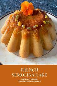 French Semolina Cake Gateau De Semoule Recipe Semolina Pudding Cake Semolina Pudding