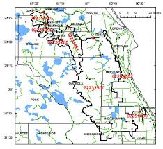 Johns river water management district. Basins In East Central Florida
