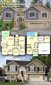 Plan 23442jd Spacious Split Level Home Plan Architectural Design House Plans Split Level House Plans House Plans