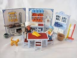 Playmobil Victorian Mansion 5300 Dollhouse Near Complete Ebay Doll House Victorian Kitchen Mansion Dollhouse