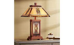 Maybe you would like to learn more about one of these? Walnut Mission Collection Rustic Table Lamp With Nightlight Wood Base Tiffany Style Antique Stained Art Glass Shade For Living Room Bedroom House Bedside Nightstand Home Office Robert Louis Tiffany Mission