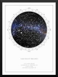 Custom Star Map The Real Night Sky Framed Star Poster Etsy In 2020 Star Map Constellation Map Constellations