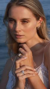 Raina Round Eternity Ring 9K White Gold by CARAT* LONDON