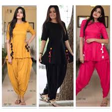 Punjabi Party Wear Salwar Kameez Dhoti Shalwar Readymade Frock Suit Size L Xxl Ebay Sleeves Designs For Dresses Kurti Designs Party Wear Indian Designer Outfits