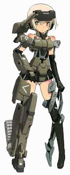Darius Senpai Anime Frame Arms Girl Kawai Cute Cutie Gourai Short Hair Blonde Hair Blue Eyes Exo Skeleton Mecha Mecha Mu Frame Arms Girl Cyborg Girl Frame Arms