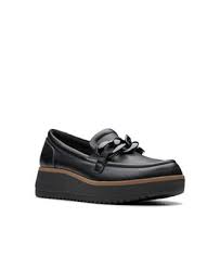 Clarks Women's Collection Zylah May Shoes - Black Leather - Size 9.5 Medium