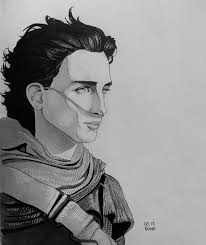 I did a quick sketch of Timothee Chalamet as Paul for Inktober today! (The  prompt was "Dune".) : r/dune