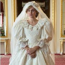 The wedding dress of queen victoria is diplayed in kensington palace in london, great britain, 20 march 2012. The Crown S Emma Corrin On Wearing Princess Diana S Wedding Dress
