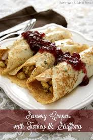 Savory Crepes With Thanksgiving Turkey Stuffing An Easy Way To Remake Your Thanksgiving Lefto Leftovers Recipes Thanksgiving Turkey Stuffing Savory Crepes