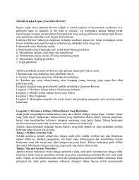 Jarak antar baris kutipan adalah 2 spasi. Doc Menulis Kajian Lepas Literature Review Rose Lea Academia Edu