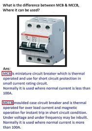 What Is Difference Between Mcb And Mccb Electrical
