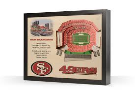 San Francisco 49ers Levis Stadium 3d Wood Stadium Replica 3d Wood Maps Bella Maps