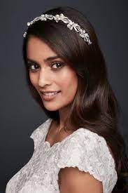Vintage Inspired Crystal Leaf Headband David S Bridal Headpiece Hairstyles Leaf Headband Wedding Wedding Hairstyles