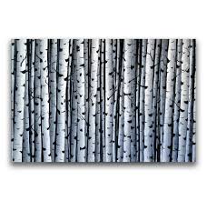 Black And White Birch Tree Wall Art Original Contemporary Set Of Two Abstract Black And White Birch Trees Acrylic Painting On A Dark Ba Small Wall Art Black And White Wall Art Birch Tree Painting