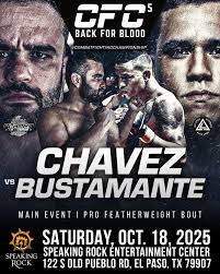 Ladies and gentlemen… your MAIN EVENT 🔥 The fight whom this card was built  around! After 8 years away from the cage, El Paso's own @chavez_cris10p  makes his long-awaited return! A 10th