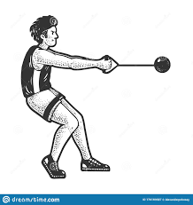 Lanzamiento de martillo para dibujar. Dibujo Vectorial De Boceto De Martillo Ilustracion Del Vector Ilustracion De Historieta Retro 170189587