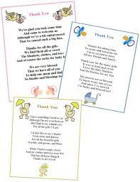 Baby Shower Thank You Poems Baby Shower Thank You Thank You Poems Baby Shower Printables