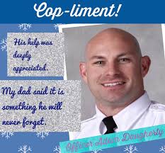 COP-LIMENT: (Touching email we received last night 2/7/18) *We found out  the officer was Officer Adam Daugherty. "I live in the North Linden area.  While I was at work this afternoon, my