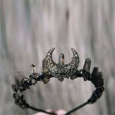 Online Shop Crystal Crown With Moon Festival Crown Tiara Witch Boho Moonchild Fairytale Quartz Halloween Hea In 2020 Witch Accessories Crystal Crown Tiaras Silver Moon