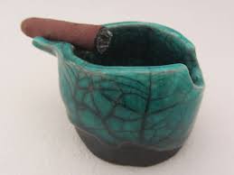 Ashtray Raku Ceramic Turquoise Ceramic Bottle Ceramics Pottery