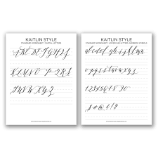 Printable Calligraphy Exemplar Kaitlin Style The Postman S Knock Calligraphy Worksheet Free Handwriting Handwriting Practice Worksheets
