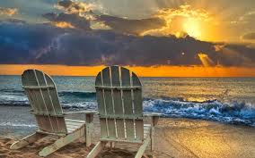 White Adirondack Chairs At Sunset On The Beach Canvas Prints Art Canvas Art
