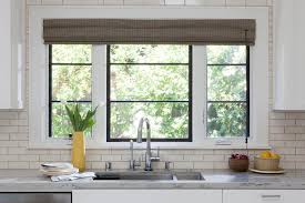 three windows over kitchen sink design