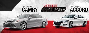 Honda is the one going downhill vs the korean brands. Dare To Compare 2018 Toyota Camry Vs 2018 Honda Accord