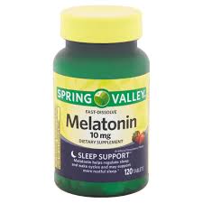 Spring Valley Fast Dissolve Melatonin Tablets 10 Mg 120 Count Walmart Com