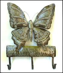 Metal Butterfly Decorative Wall Hook Metal Towel Hook Bathroom Hook Haitian Steel Drum Art From Hait Drums Art Metal Butterfly Wall Art Outdoor Metal Art