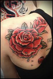 Are you aware that rose tattoos are one of the most popular choices amongst women today? Small Flower Tattoos On Back Shoulder Tattoo
