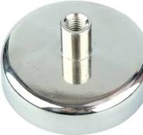 N42 Neodymium Pot Magnet with M8 Thread - 2-1/4 in. Dia x 1-1/16 in. Tall -  306.5lbs Pull (Pack of 1)