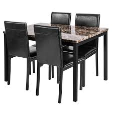 5.0 из 5 звездоч., исходя из 2 оценки(ок) товара(2). Red Barrel Studio 5 Piece Faux Marble Dining Table Set With 4 Pu Leather Chairs Dining Table Set For 4 For Breakfast Dining Room Kitchen Furniture Pub And Bistro Dark Grey Reviews Wayfair Ca