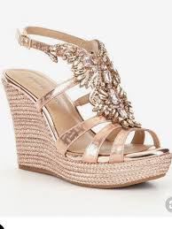 Free shipping both ways on gold wedge sandals from our vast selection of styles. New Antonio Melani Reena Rose Gold Rhinestone Wedding Bridal Gala Wedges 8 5 Bridesmaid Shoes Prom Shoes Vintage Sandals
