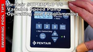 The job of the pump is to pull water directly from the pool via the main drain and then the skimmer. Pentair Superflo Vs Variable Speed Pump Operating And Programming Youtube