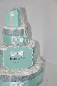 Nautical baby shower decorations can help you plan the sunniest nautical baby shower ever! Baby Co Shower Diaper Cake Centerpiece Robin Egg Bling W Etsy Baby Shower Diaper Cake Baby Co Diaper Cake Centerpieces