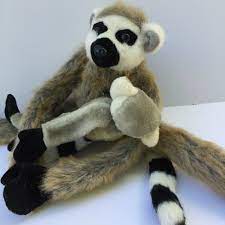 Fiesta Plush Ring Tail Lemur Hugging Baby Hanging Stuffed Animal Toy 16 Long Fiesta Pet Toys Animals Plush Stuffed Animals