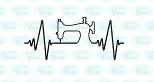 Heartbeat Sewing ECG EKG Vinyl Decal Window Decal - Etsy Australia