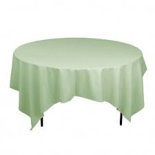 85 Inch Square Polyester Tablecloth Sage On A 60 Inch Round Table So Not For The Color But For The Idea Square Tablecloth Table Cloth Round Table Settings