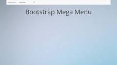 Bootstrap Mega Menu