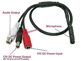 A security camera microphone can be installed inside of an interrogation room at police station or it can be installed at a scrap metal yard where customers are dealing with directly with employees outside of a building. High Sensitivity Wide Range Spy Cctv Microphone Mic 12v Loop Out Cctv Dvr Camera Ebay